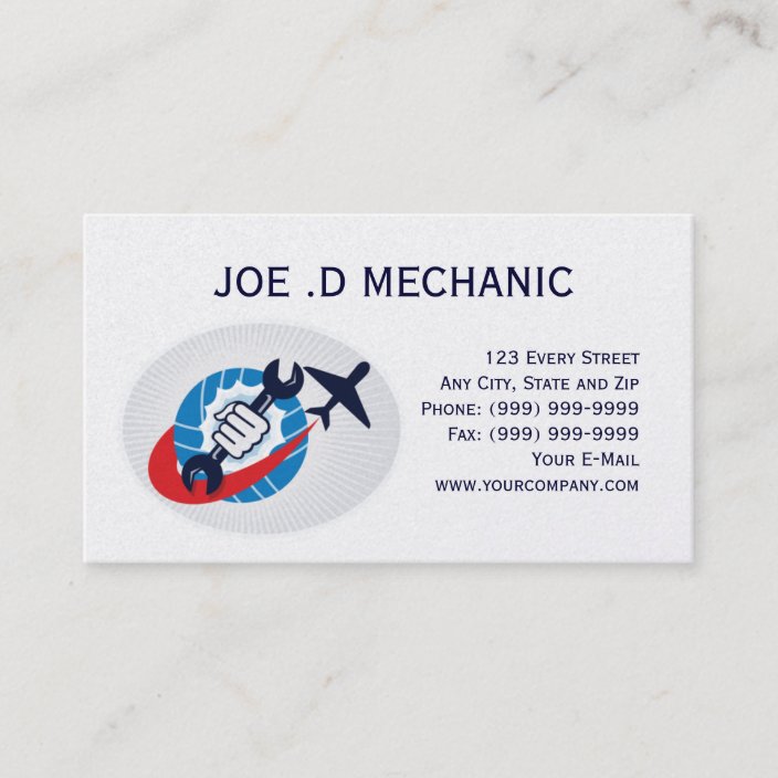Aviation Maintenance Mechanic Business Card Zazzle Com