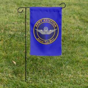 Aviation Master Aircrew Army Veteran Garden Flag