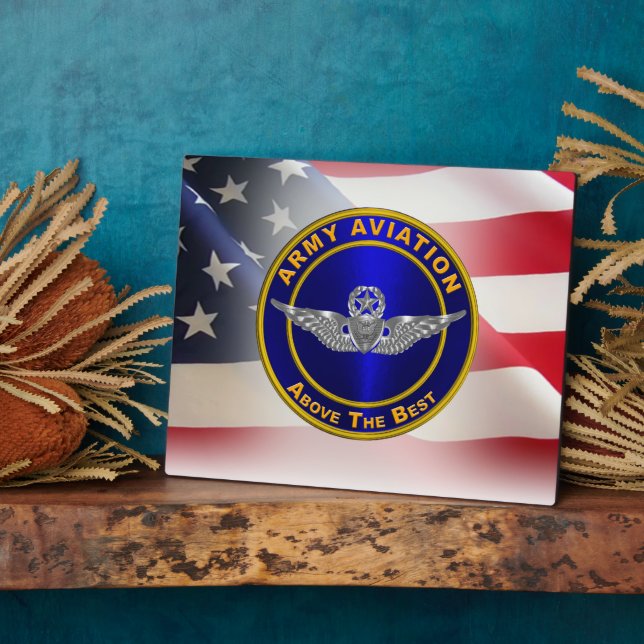 Aviation Master Aircrew Army Veteran  Plaque (Side)