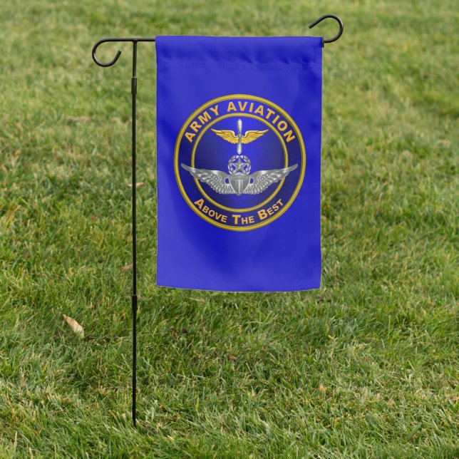 Aviation Master Wings Army Veteran  Garden Flag (In SItu)