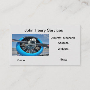 Aviation Mechanic Business Card