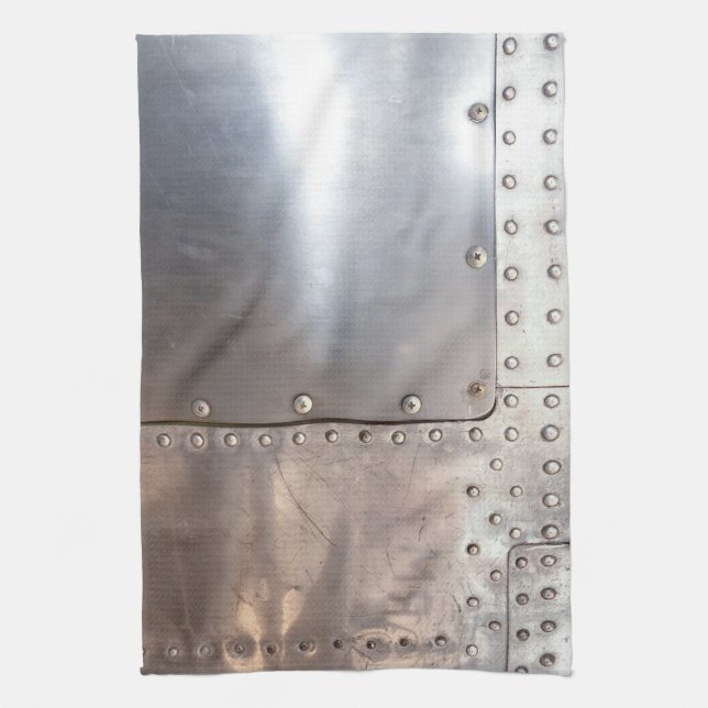 Aviation Metal is Riveting Kitchen Towel (Vertical)