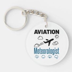 Aviation Meteorologist Meteorology Keychain