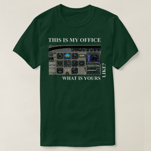 Aviation Pilot   Cessna 172 Cockpit  T-Shirt (Design Front)