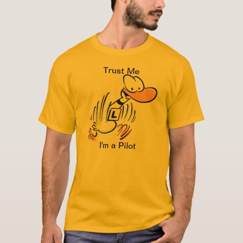 Aviation Pilot Humor Cartoon Duck T Shirt
