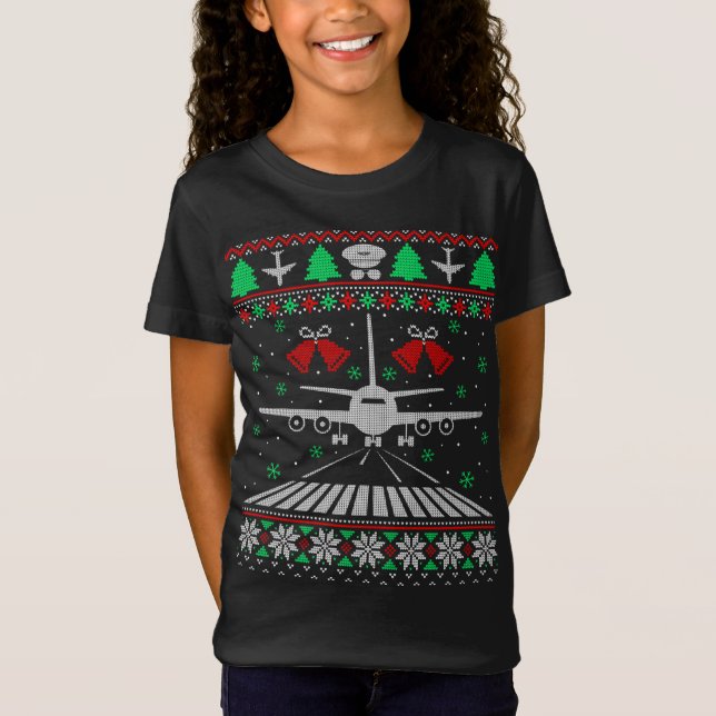 Aviation Pilots Ugly Christmas Sweater Flight Oper (Front)