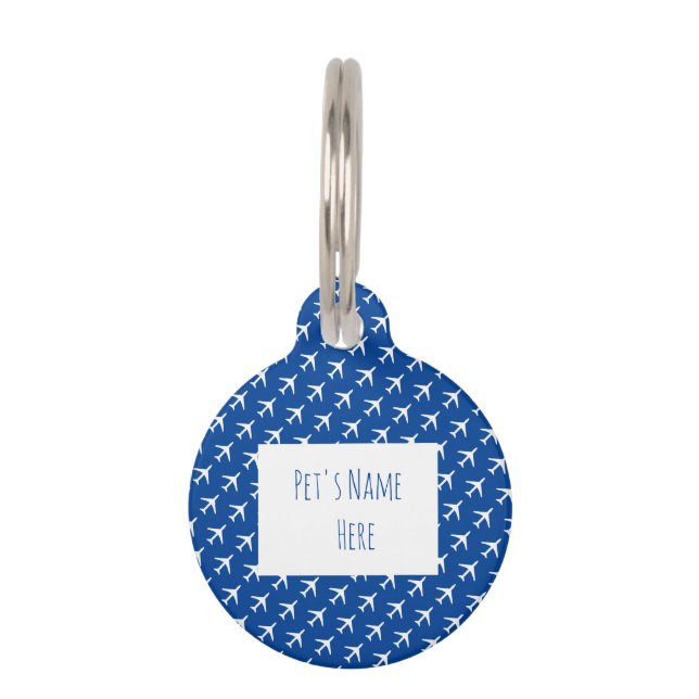 Aviation Plane Airplane Pilot Flying Pet ID Tag (Front)