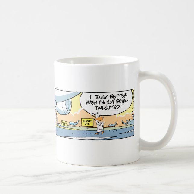 Aviation Runway Humor Cartoon Mug (Right)