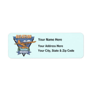 Aviation Seaplane Adventure Label