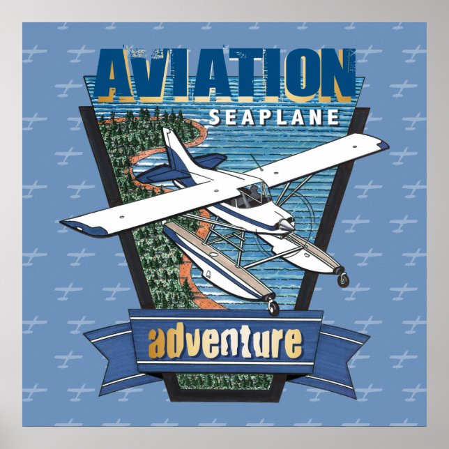 Aviation Seaplane Adventure Poster (Front)