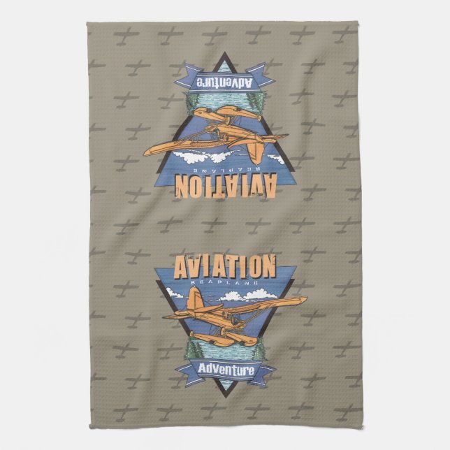 Aviation Seaplane Adventure Towel (Vertical)