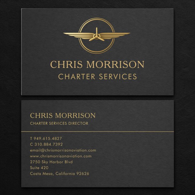 Aviation Services Airplane Business Card (Creator Uploaded)