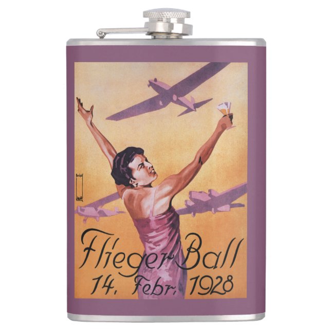 Aviation Show at Hotel Wagner Promo Poster Flask (Front)
