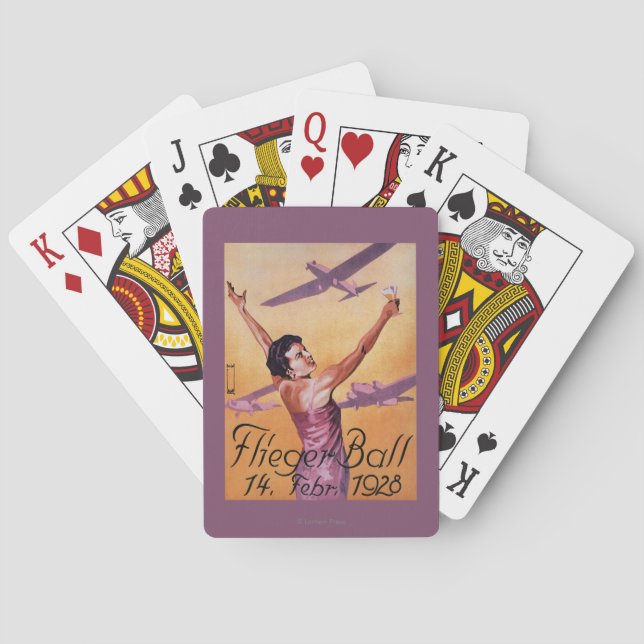 Aviation Show at Hotel Wagner Promo Poster Poker Cards (Back)