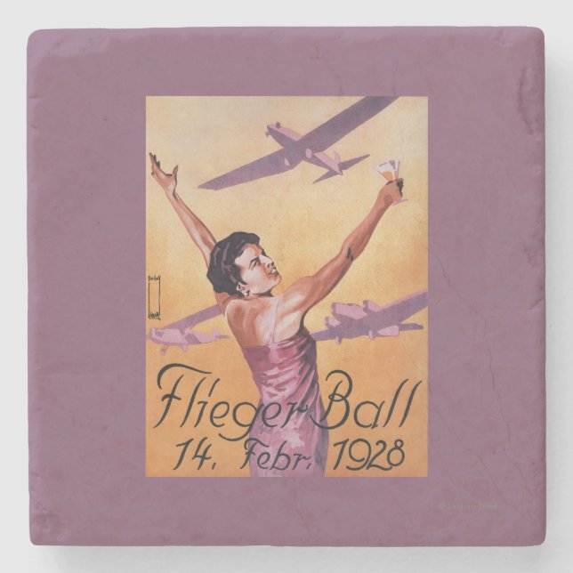Aviation Show at Hotel Wagner Promo Poster Stone Coaster (Front)
