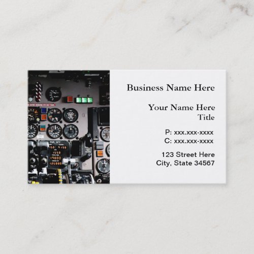 Aviation Specialist Cockpit Business Cards