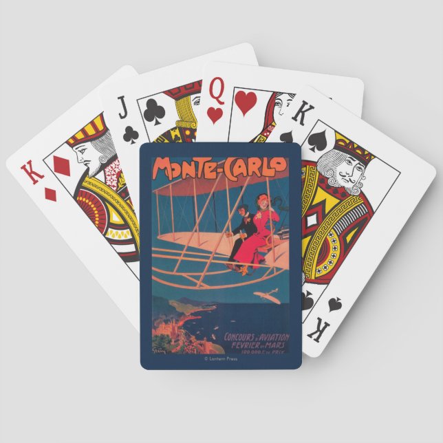 Aviation Sporting Poster Poker Cards (Back)