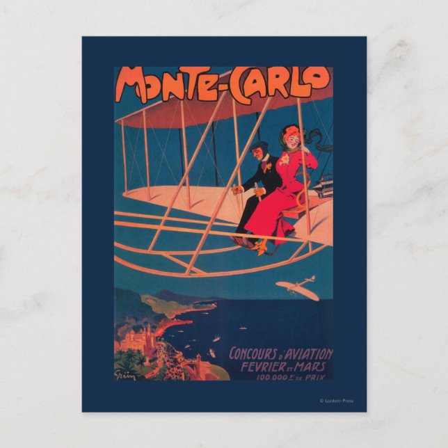 Aviation Sporting Poster Postcard (Front)