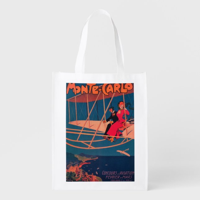 Aviation Sporting Poster Reusable Grocery Bag (Front)