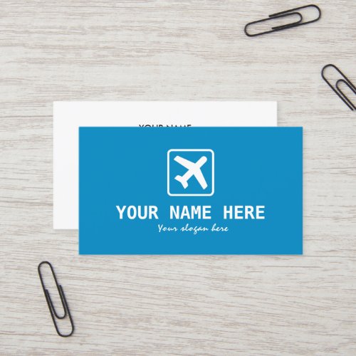 Aviation theme airplane business card template