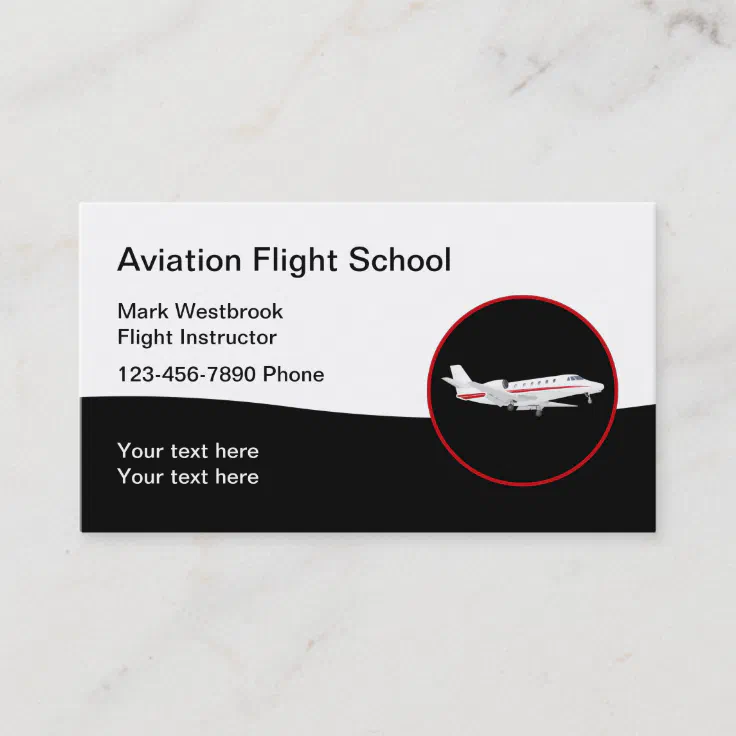 Aviation Theme Flight Instructor Business Card Zazzle