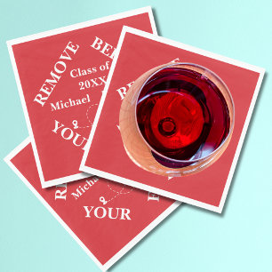 Aviation Wanderlust Adventure Airplane Graduation Napkins