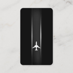 Aviation White Airplane Business Card