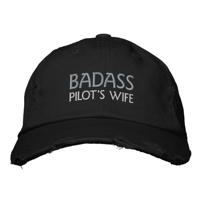 Aviation Wife Embroidered Twill Cap (Front)