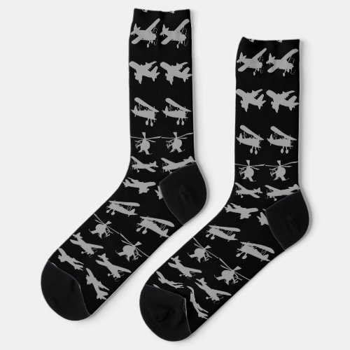 Aviation Wings Aircraft Pattern Socks