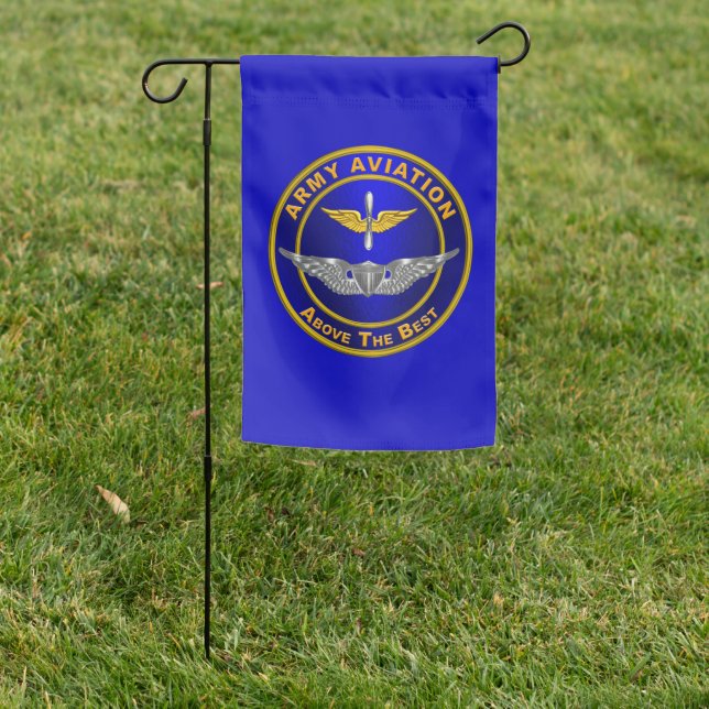 Aviation Wings Army Veteran  Garden Flag (In SItu)