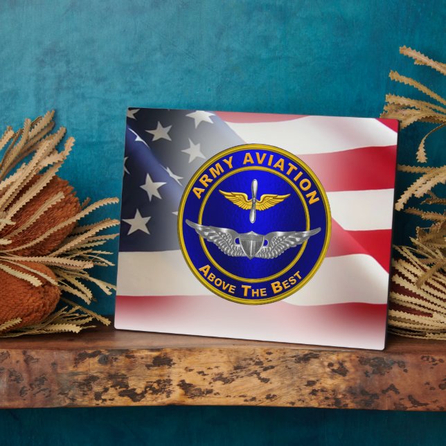 Aviation Wings Army Veteran  Plaque (Side)