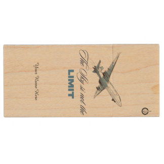 Aviation Wood Flash Drive