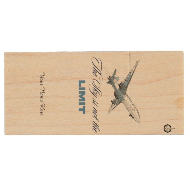 Aviation Wood Flash Drive (Front)