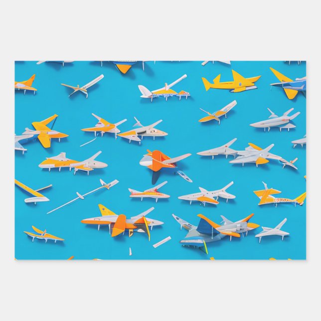 Aviation  wrapping paper sheets (Front)