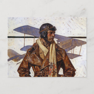 Aviator, 1917 by Joseph Christian Leyendecker Postcard