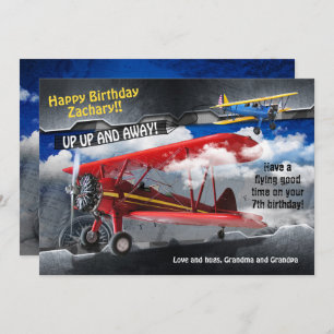 Aviator Airplane Birthday Card