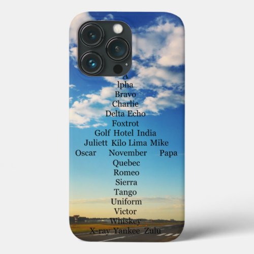 Aviator Alphabet Airplane  iPhone 13 Pro Case