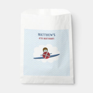 Aviator and His Plane Favor Bag