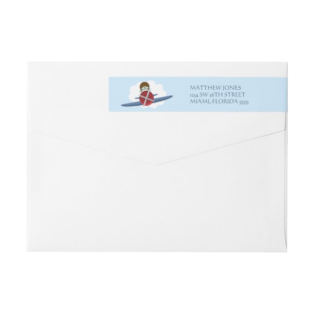 Aviator and His Plane Wrap Around Label (Back)
