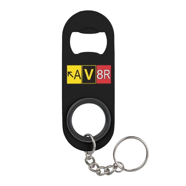 Aviator - AV8R - Keychain Bottle Opener (Back)