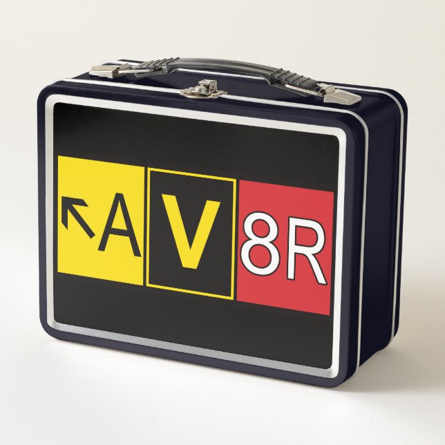Aviator - AV8R -  Metal Lunch Box (Front)