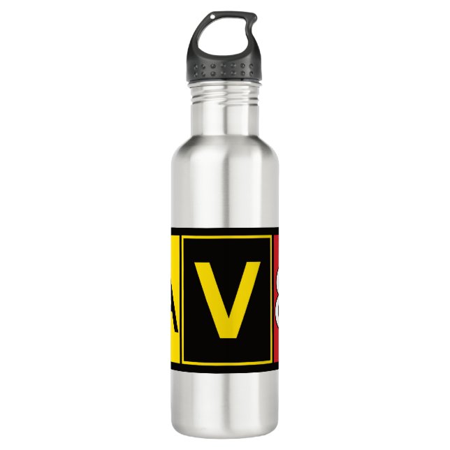 Aviator - AV8R -  Stainless Steel Water Bottle (Front)