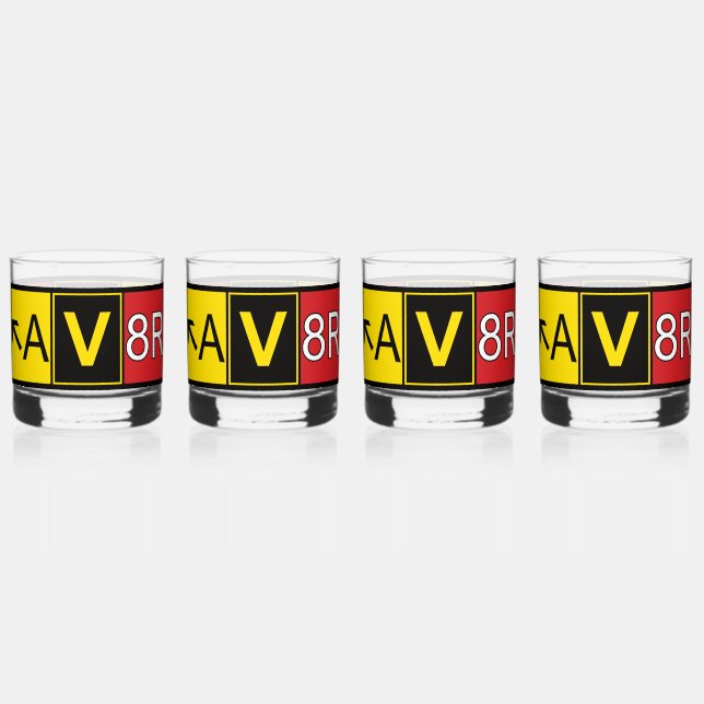 Aviator - AV8R -  Whiskey Glass (Front)
