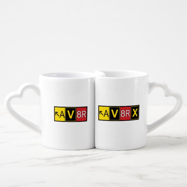 Aviator - Aviatrix  Coffee Mug Set (Front Nesting)