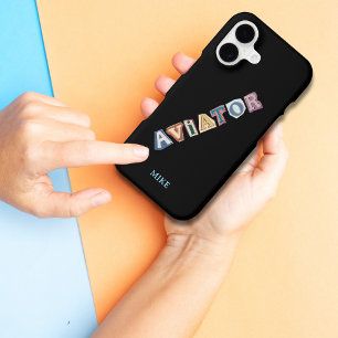 Aviator Block Letters Pilot Gift Custom Aviation iPhone 17 Case