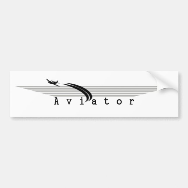 Aviator bumper sticker (Front)