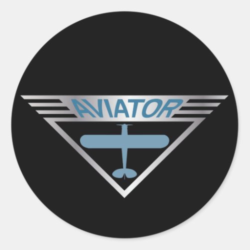 Aviator Classic Round Sticker