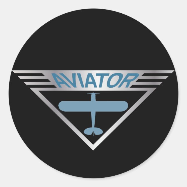 Aviator Classic Round Sticker (Front)