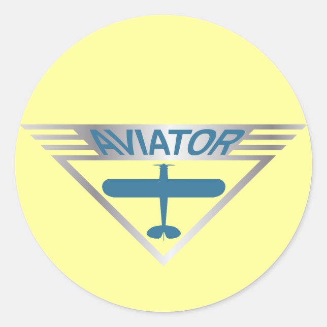 Aviator Classic Round Sticker (Front)