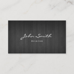 Aviator Classy Dark Wood Business Card
